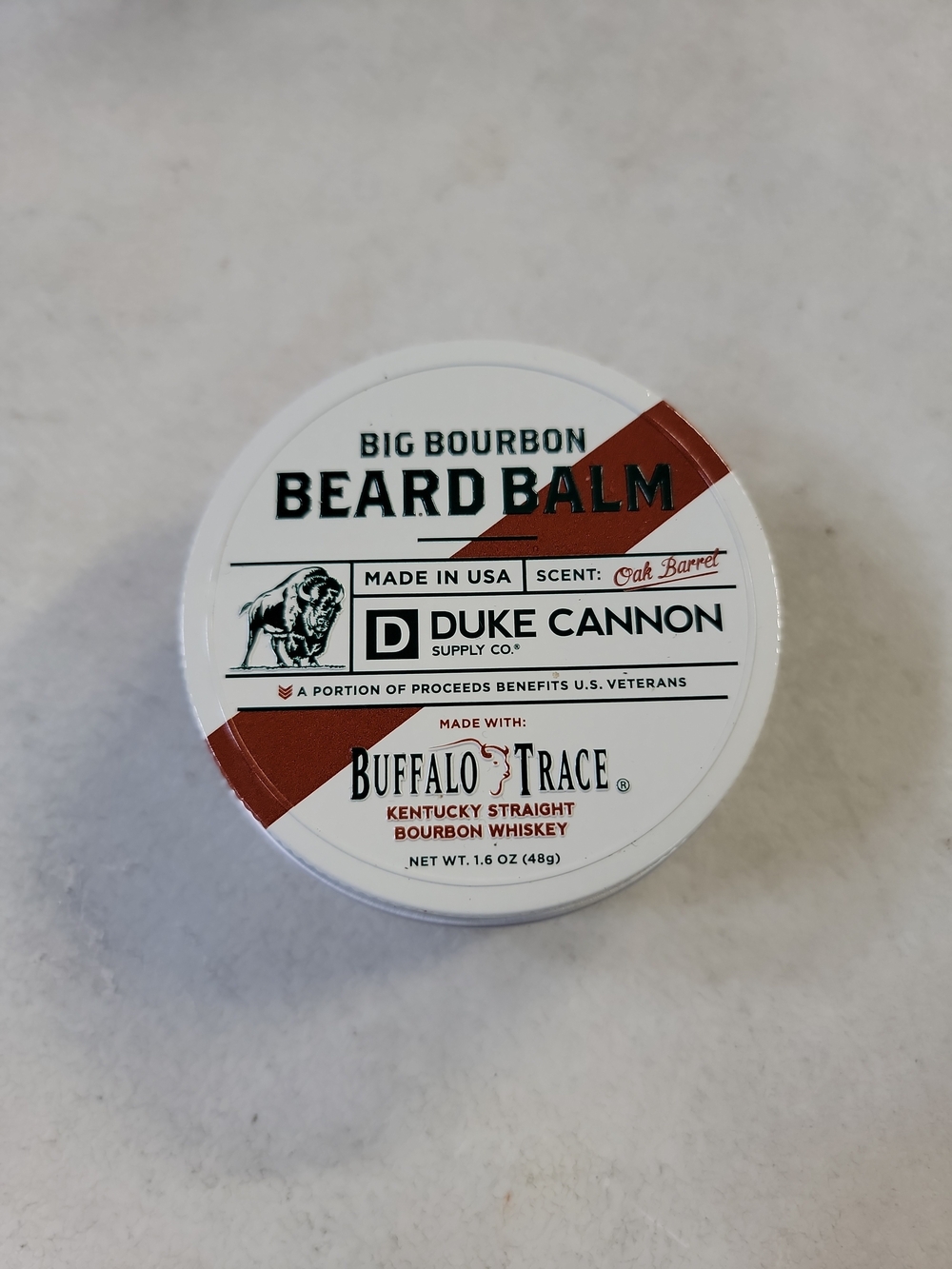 Duke Cannon Big Bourbon Beard Balm - Oak Barrel Scent (White, Brown)